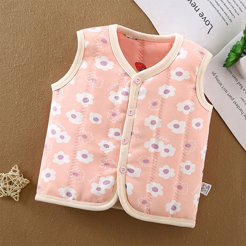 Áo Khoác Không Tay Giữ Nhiệt Mặc Ở Nhà Thời Trang Thu Đông Cho Bé Trai Và Bé Gái