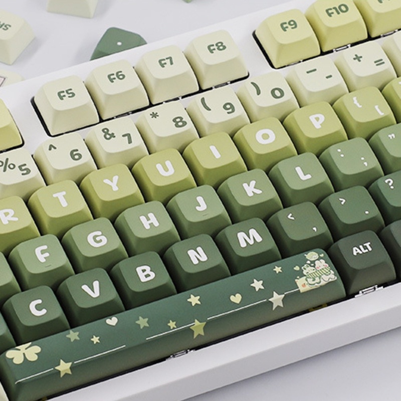 Run 133 Cái xda Bộ Nắp Phím Cơ Màu Xanh Lá Nhạt Cho Bàn Phím Cơ Nhuộm