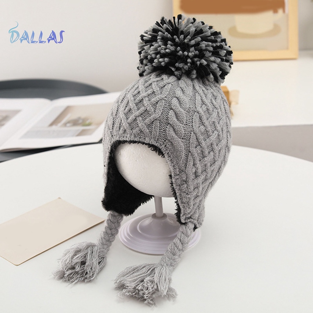 Mũ beanie Dệt Kim Siêu Mỏng Màu Trơn Độ Co Giãn Cao Giữ Ấm Tai Vào Mùa Đông Cho Bé Sơ Sinh