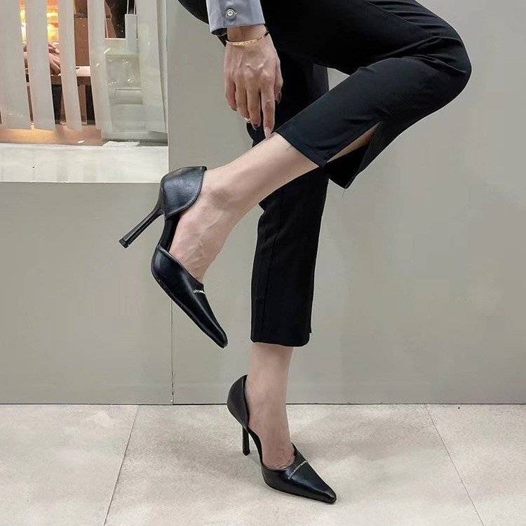 Giày Cao Gót Mũi Vuông Nhỏ Nhắn Phong Cách Mới Xuân Hè 2023