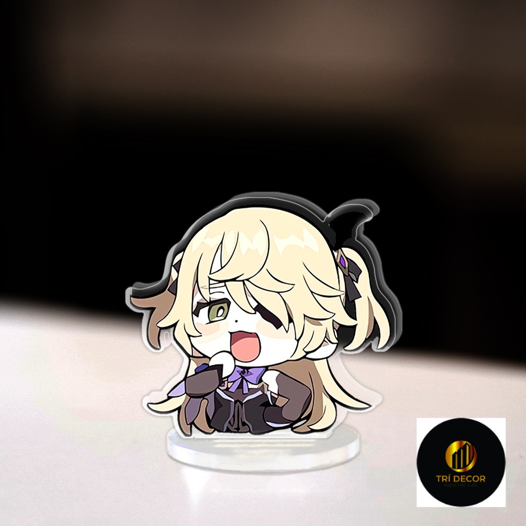 Mô hình Mini Genshin impact Standee Chibi Anime Game Nhân vật Zhongli Xiao Qiqi Raiden trang trí góc học tập cao 3cm