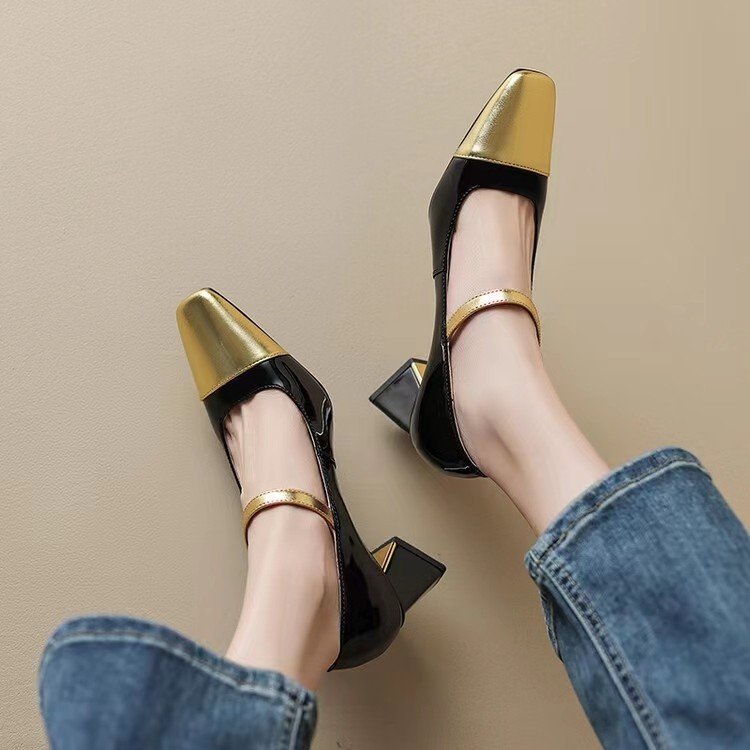 Giày Cao Gót Mũi Nhọn Màu Sắc Thời Trang Dành Cho Nữ