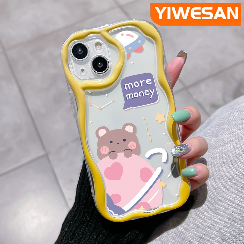 Ôp Điện Thoại gel silica Mềm Trong Suốt Hình Gấu Hoạt Hình Có Viền Gợn Sóng oppo f9 f9 pro a7x realme u1 2 pro Ốp