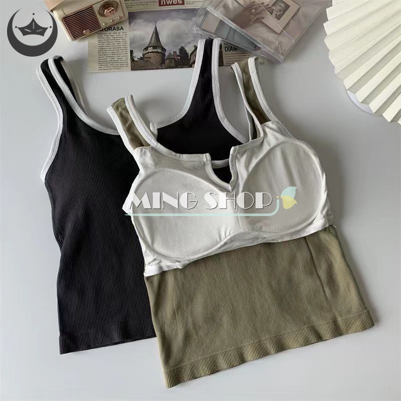 Áo Hai Dây Cổ Chữ v Màu Tương Phản Thời Trang Mùa Hè Cho Nữ