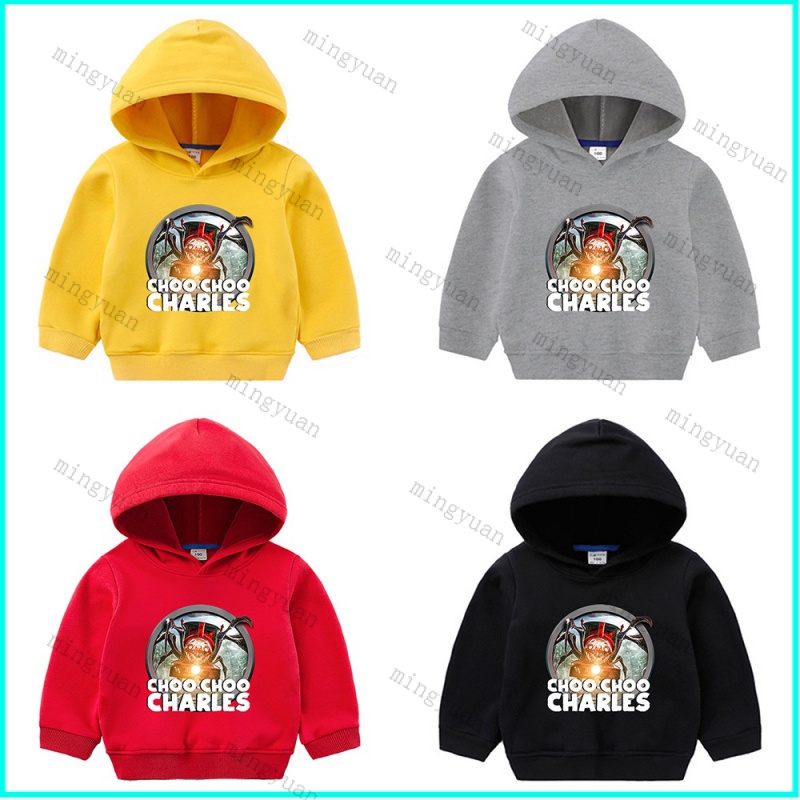 Mingyuan Choo Charles Spider Train kemeja Áo Khoác Hoodie Hoạt Hình Giản Dị Đơn Giản Dành Cho Trẻ Em Trai Và Bé Gái