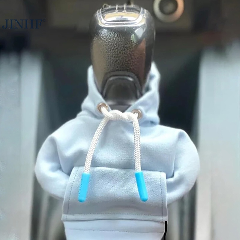 Bọc đầu cần số xe hơi JINHF thiết kế áo hoodie vui nhộn