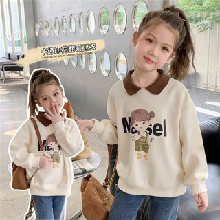 Áo Thun polo Tay Dài Phong Cách Hàn Quốc Thời Trang Mùa Thu 2023 Mới Cho Bé Gái
