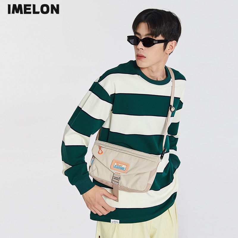 Imelon Túi Vải canvas Đeo Chéo Sức Chứa Lớn Đa Năng Thời Trang Cho Nam