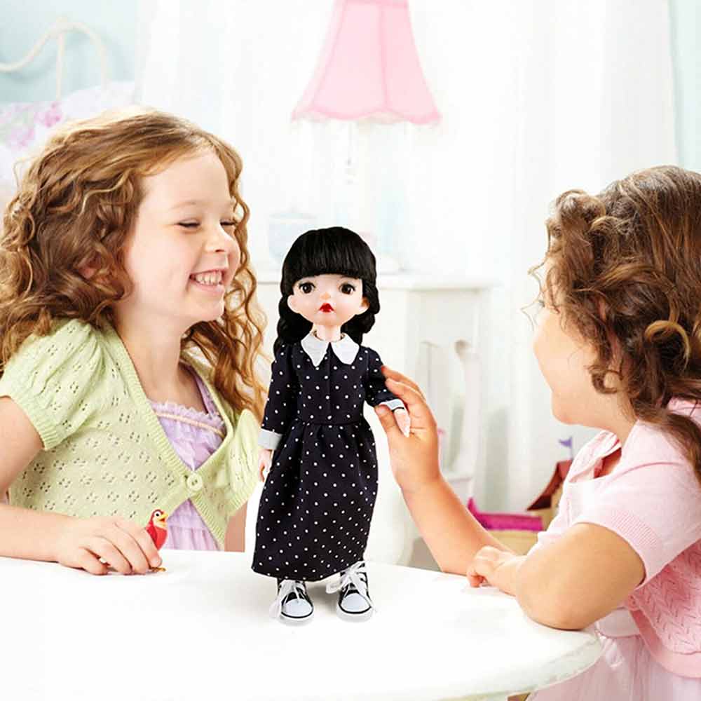Wednesday Addams Doll Cartoon Anime Action Figures Model Toy Addams Family Princess Dolls Girls Birthday Gifts