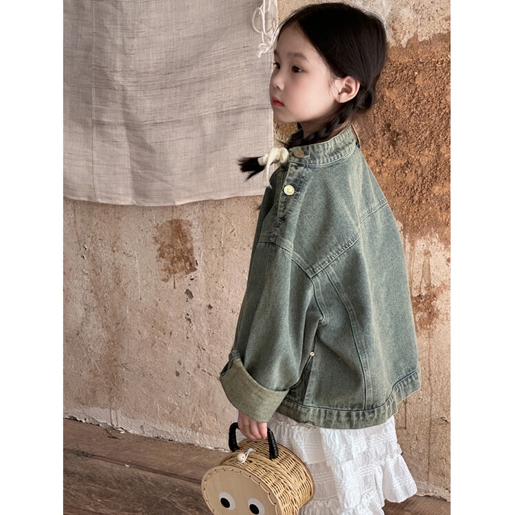Áo Khoác denim Phong Cách Hàn Quốc Thời Trang Mùa Thu 2023 Cho Bé