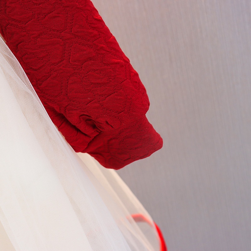 Đầm Công Chúa Tay Dài Đính Nơ Thời Trang Mùa Thu 2023 Cho Bé Gái