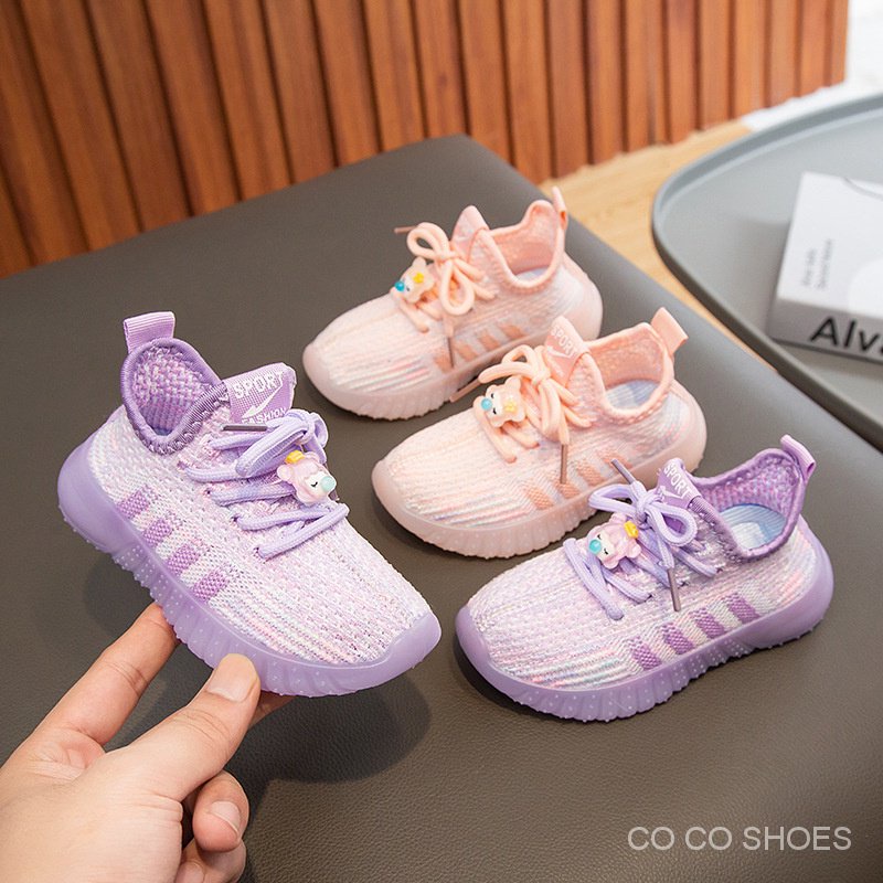 Giày Thể Thao Phối Lưới Thoáng Khí Phong Cách Mới Xuân Thu 2023 Cho Bé