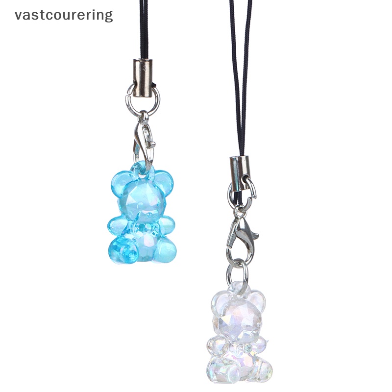 Vast 1 Móc Khóa Điện Thoại Trong Suốt Hình Gấu Hoạt Hình Dễ Thương