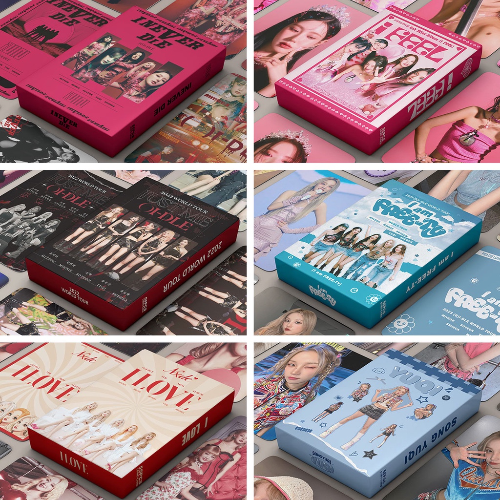 G-IDLE Album I Want That Photocard I-DLE I Feel & I Love & I Never Die & 2022 World Tour Song Yuqi Lomo Card 54Pcs/Box