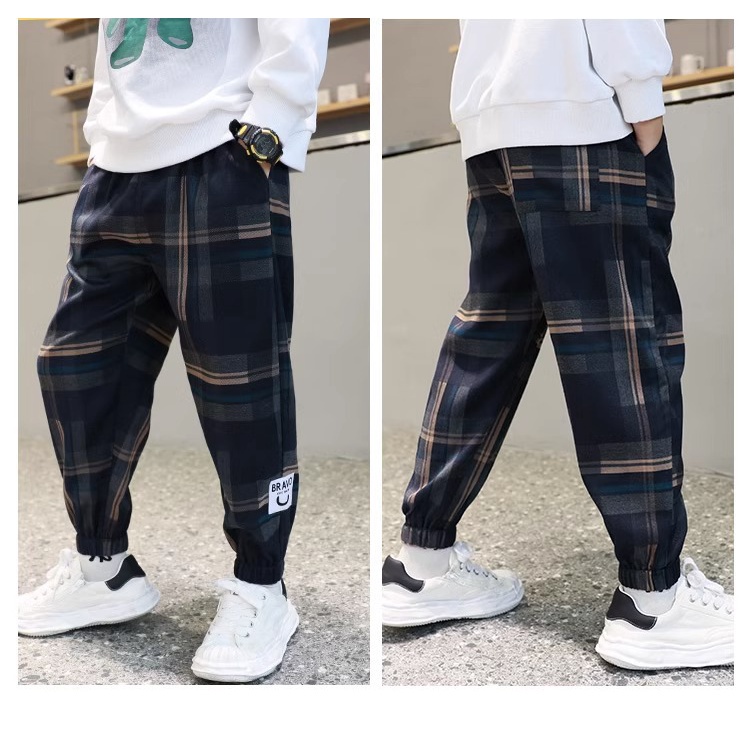 Quần Thể Thao Lót Lông Cừu Mỏng Dáng Rộng Lót Vải Dày Ấm Áp Mùa Thu Đông Dành Cho Trẻ Em 100-160cm @