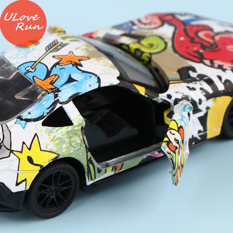 Uloverun Mô Hình Xe Hơi Thể Thao graffiti Bằng Hợp Kim Tỉ Lệ 1: 36