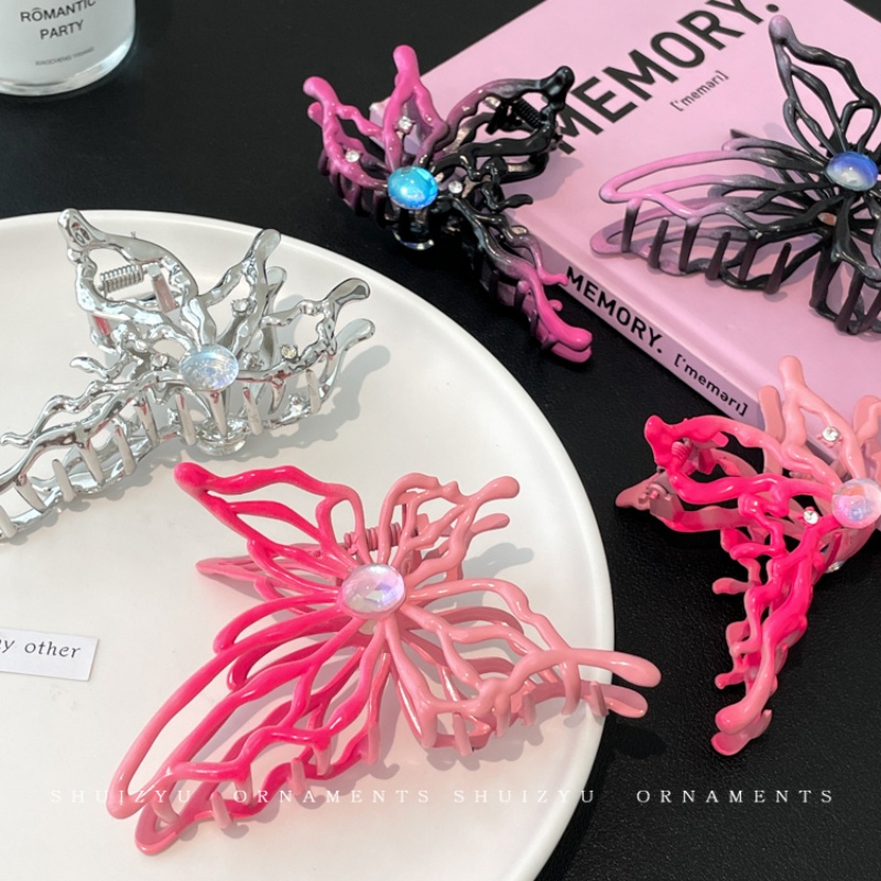 Kẹp Tóc Hình Bướm 10cm Màu gradient Phong Cách Hàn Quốc Thời Trang Cho Nữ