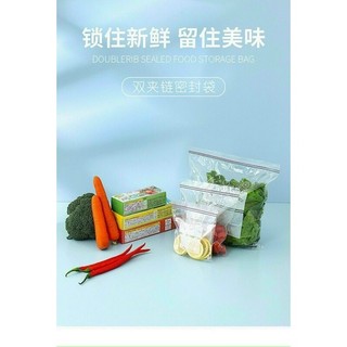 Sét 3 Túi Zip Đựng Thực Phẩm Tủ Lạnh