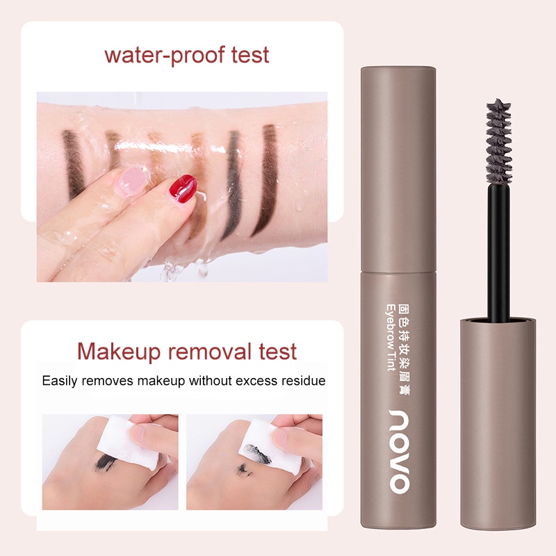 Kem Nhuộm Lông Mày Dạng Lỏng NOVO Chống Thấm Nước Không Phai Màu Trang Điểm Tự Nhiên Lâu Trôi  HB