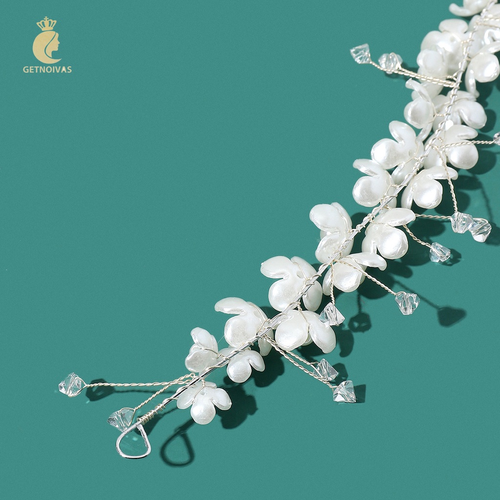 Băng Đô Cài Tóc Đính Ngọc Trai Phong Cách vintage Cho Cô Dâu