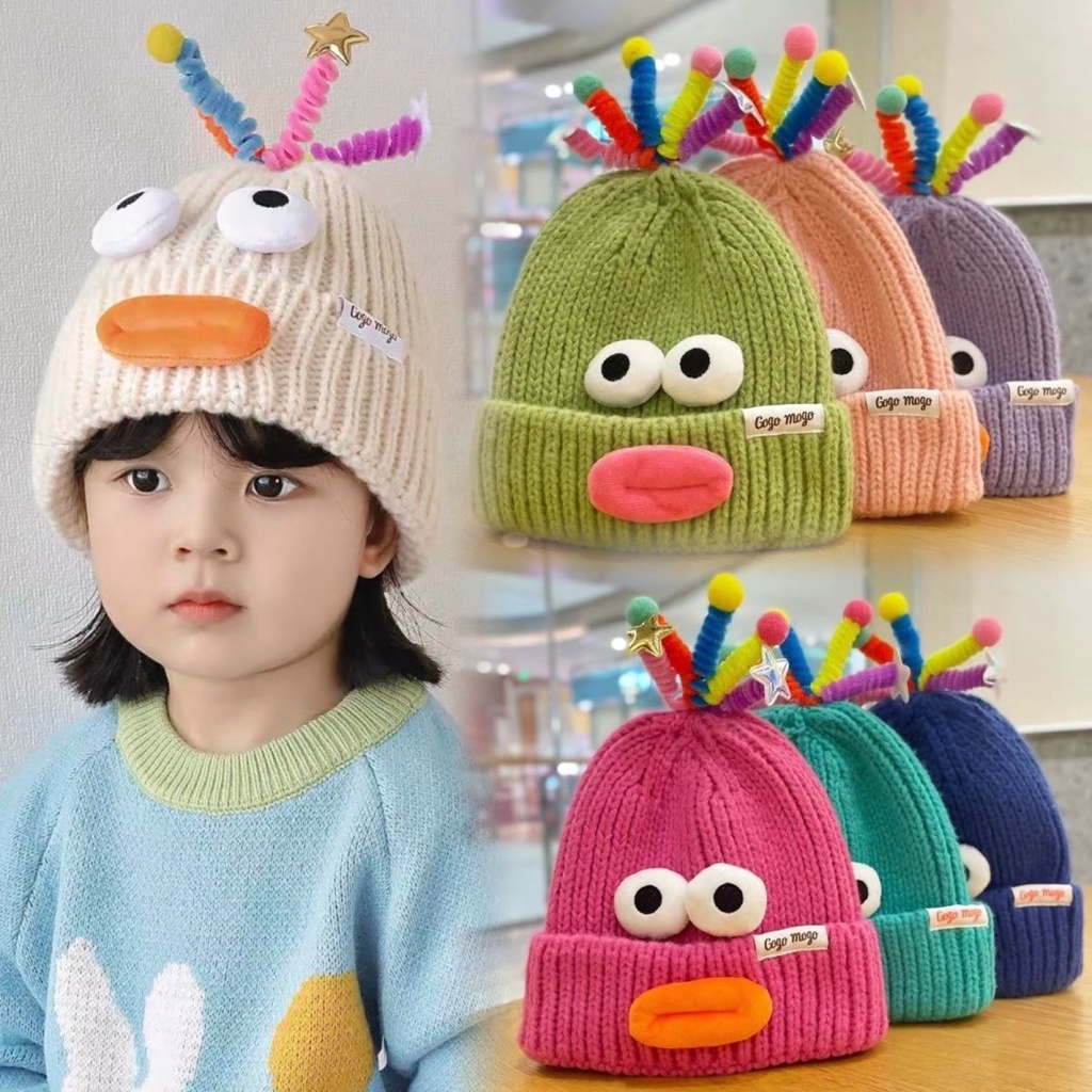 Dễ Thương Mũ Len Hình Quái Vật Ngộ Nghĩnh Đáng Yêu Cho Bé Gái Cxbpi01.vn105