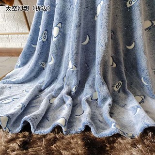 Chăn Lông Cừu Mỏng Hình Kỳ Lân Dạ Quang Cho Bé