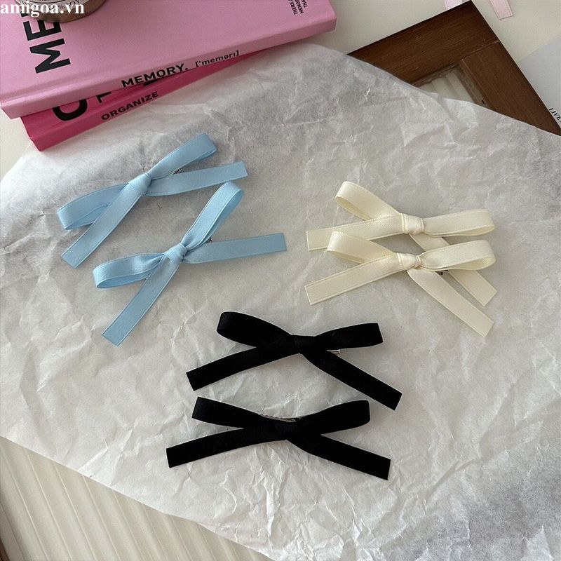 Kẹp Tóc Nơ Ruy Băng Nhiều Màu Sắc Ngọt Ngào Cho Bé Gái