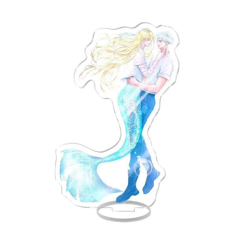 Mô hình Standee Comic The Falling Merman Nhân ngư rơi xuống BL ABO Phụ kiện trang trí để bàn góc học tập