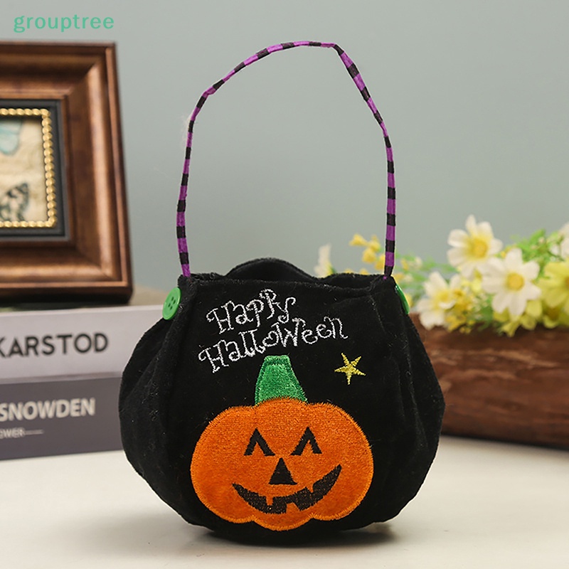 Túi Đựng Kẹo Hình Bí Ngô / Mèo Đen / Phù Thủy Trang Trí halloween 2023 prta