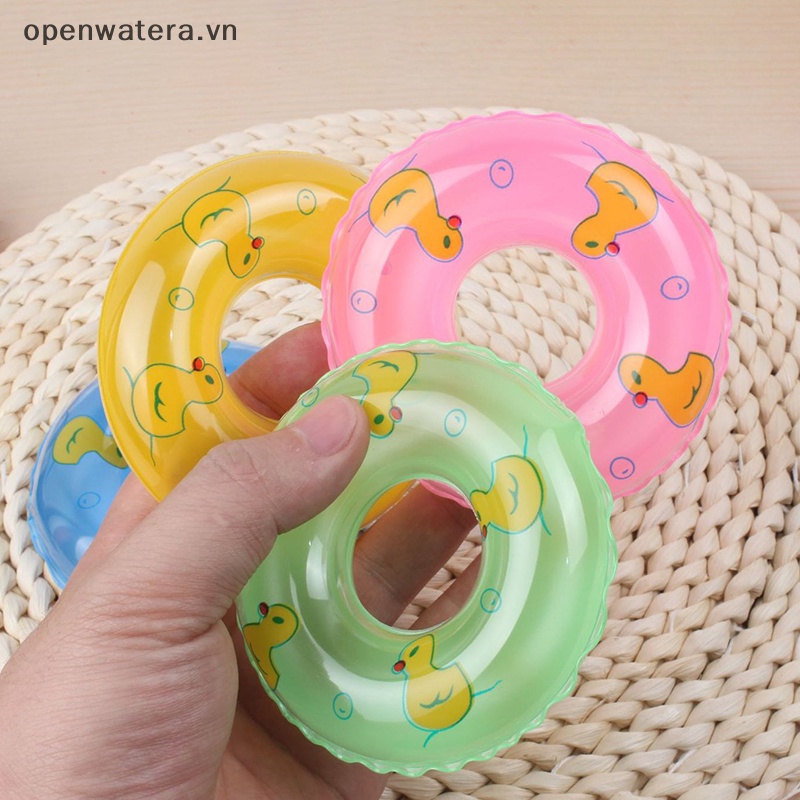 Bộ 5 Vòng Cao Su Hình Vịt Vàng mini Đồ Chơi Khi Tắm Cho Bé vn