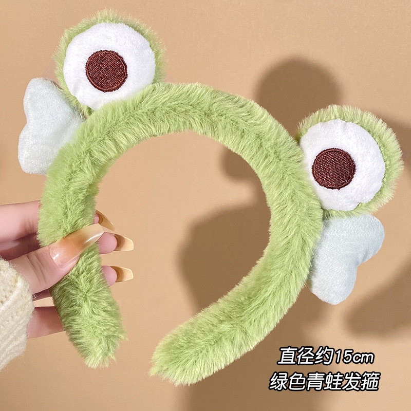 Plus Băng Đô Cài Tóc Hình Chú Ếch Nhồi Bông Đáng Yêu Thời Trang Thu Đông