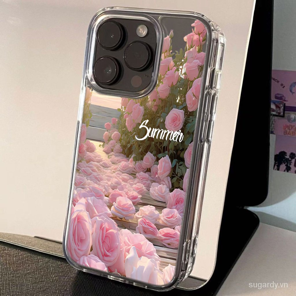 Ôp Điện Thoại Hình Hoa Hồng Cho iphone 15pro 15promax 14promax 13promax 11promax 15 14 13 12 11 pro max xr x xsmax 7 8 plus Ốp