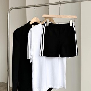 Quần short biker sọc BASIC SOBA SHORT