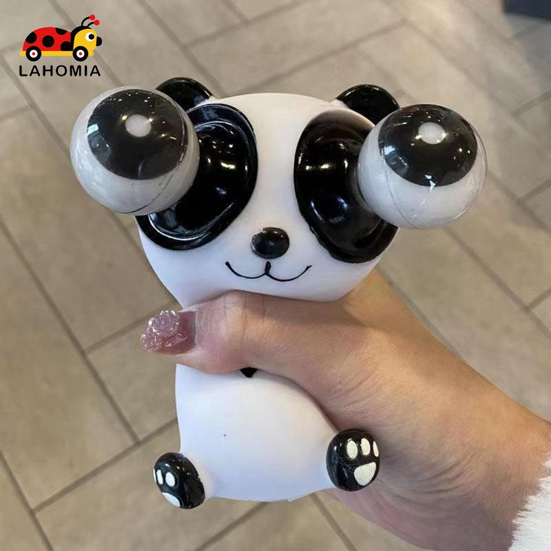 Lahomia Đồ Chơi Gấu Trúc Dừng Mắt Giải Trí Giỏ Quà Trúc Mắt To Vui Nhộn Cho Bé Tặng Kỳ Nghỉ