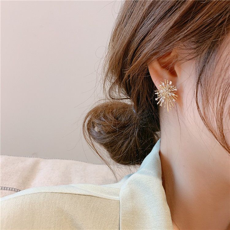 Mới Bông Tai Mạ Bạc 925 Đính Đá zircon Thanh Lịch