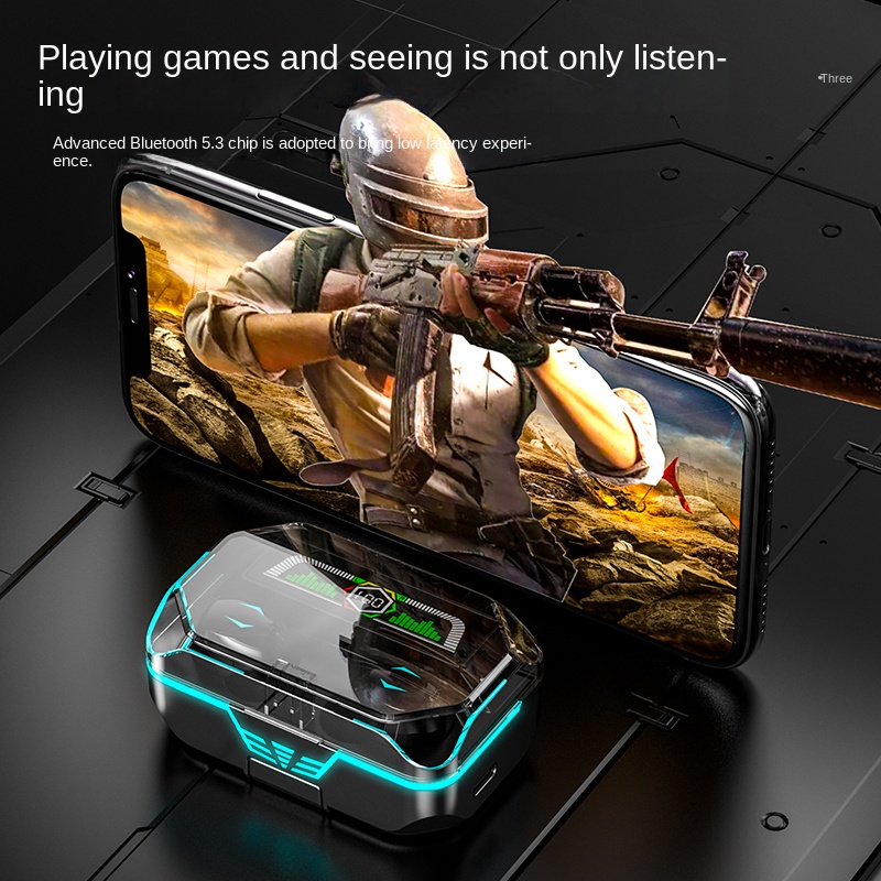 Tzuzl Mới Tai Nghe bluetooth tws Không Dây Chống Thấm Nước Âm Thanh Nổi Màn Hình led hd Chơi Game Thể Thao