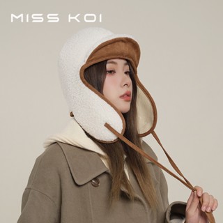 Misskoi [Hàng Có Sẵn] Mũ bucket Lông Cừu Bảo Vệ Tai Dễ Phối Đồ Phong Cách Nhật Bản Cho Mùa Thu Đông