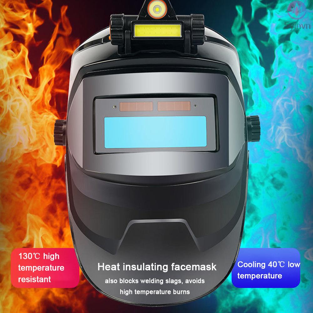 Automatic Dimming Welding Facemask Electric Welding Cap for Large View and High Temperature Resistant Arc Welding
