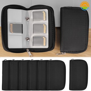 Túi Đựng Thẻ Nhớ / Máy Ảnh micro sd 22 Ngăn Màu Đen Có Khóa Kéo Thông Dụng