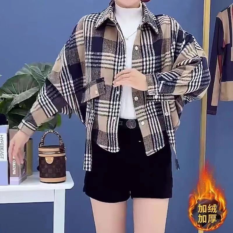 Áo Khoác Lót Lông Cừu Dày Dặn Phong Cách Phương Tây Thời Trang Thu Đông Cho Nữ