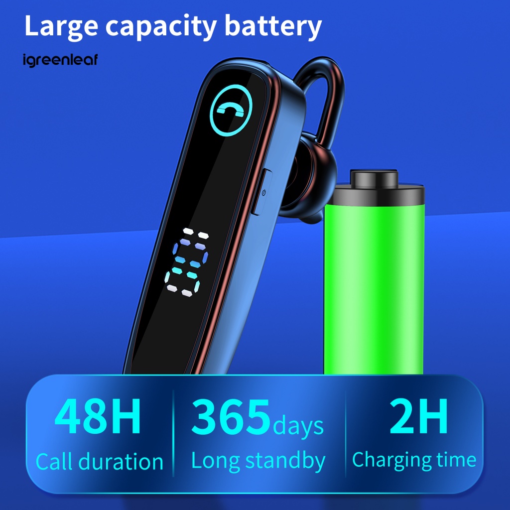 Igreenleaffs Tai Nghe bluetooth a20 Móc Vành Tai Chống Thấm Nước ipx7 Có Màn Hình led
