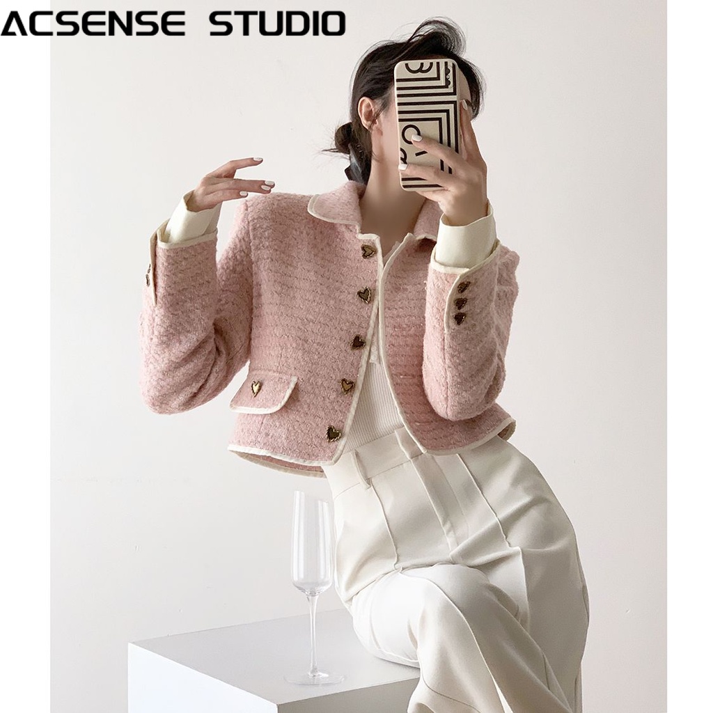 ACSENSE STUDIO áo khoác dù áo khoác bomber Durable Thời trang Popular New Style WJK2300M00 41Z231011