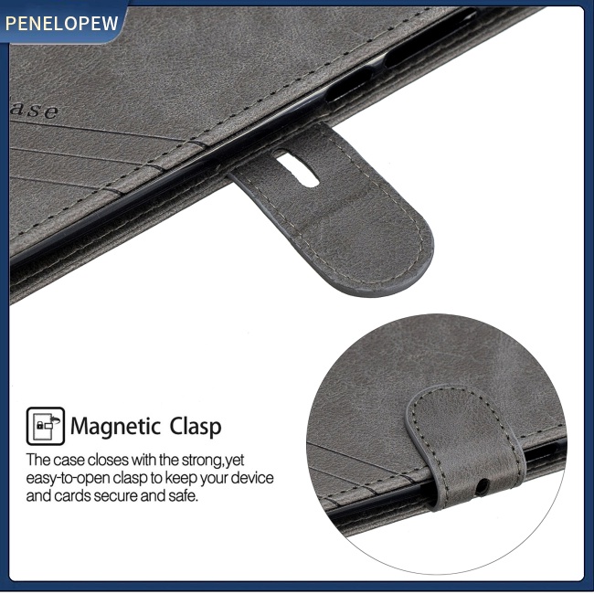 Bao Da Điện Thoại denim Màu Trơn Khóa Trước Cho xiaomi cc9-a3 lite Ốp