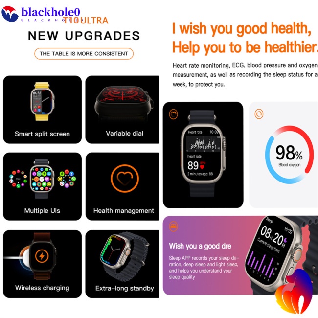 Đồng Hồ Thông Minh t10 ultra Màn Hình Cảm Ứng 2.09 "Và Phụ Kiện