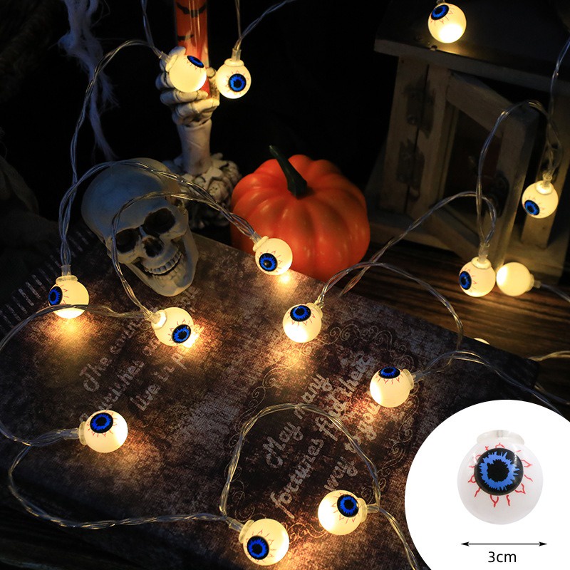 Dây Đèn led Hình Đầu Lâu / Bí Ngô / Ma Quỷ Màu Sắc Độc Đáo Trang Trí Tiệc halloween