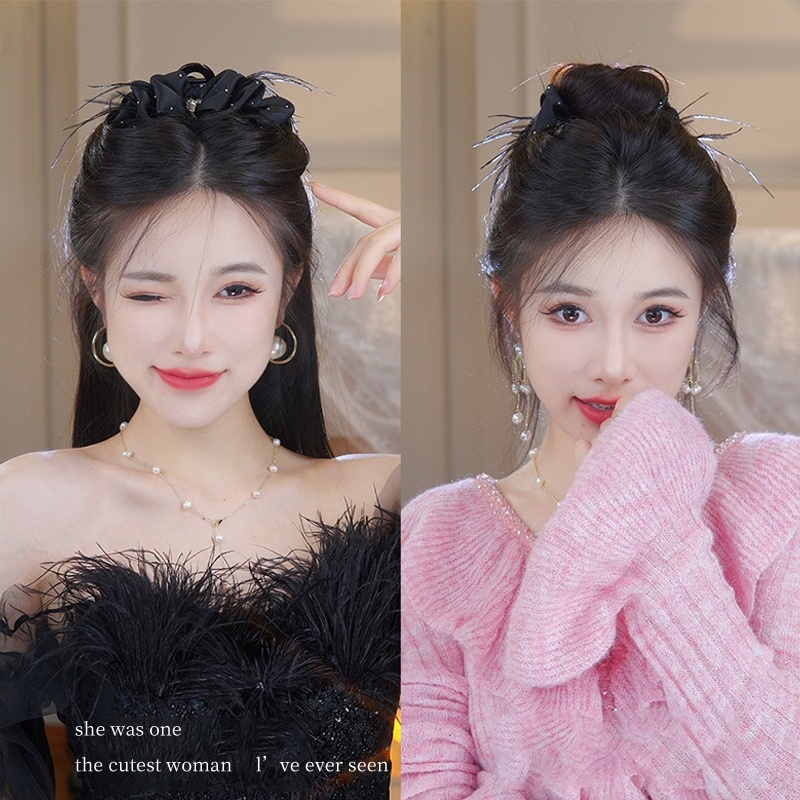 Đen Kẹp Tóc Hình Cá Mập Đính Đá Lấp Lánh Thời Trang Cho Nữ