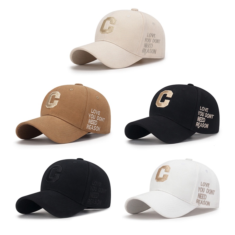 Mũ Lưỡi Trai Thêu Chữ c Thời Trang Mùa Hè Cho Cặp Đôi