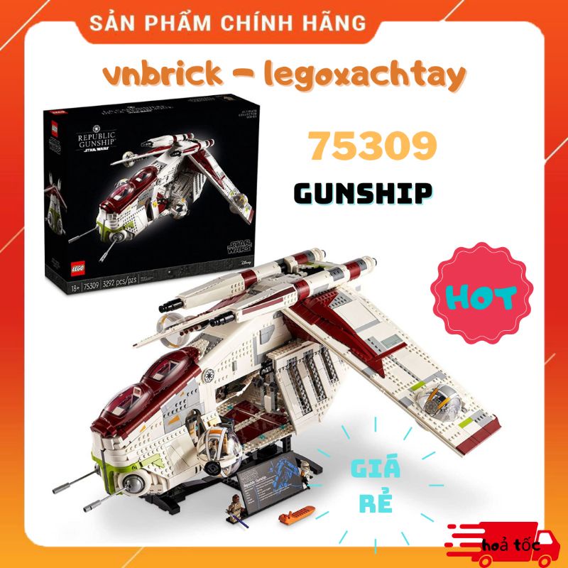 _ LEGO Star Wars 75309 Republic Gunship Máy Bay Phe Cộng Hoà .