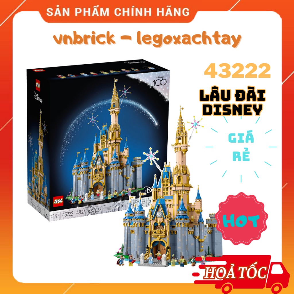 _ LEGO Disney 43222 Lâu Đài Disney Kỷ Niệm 100 Năm .