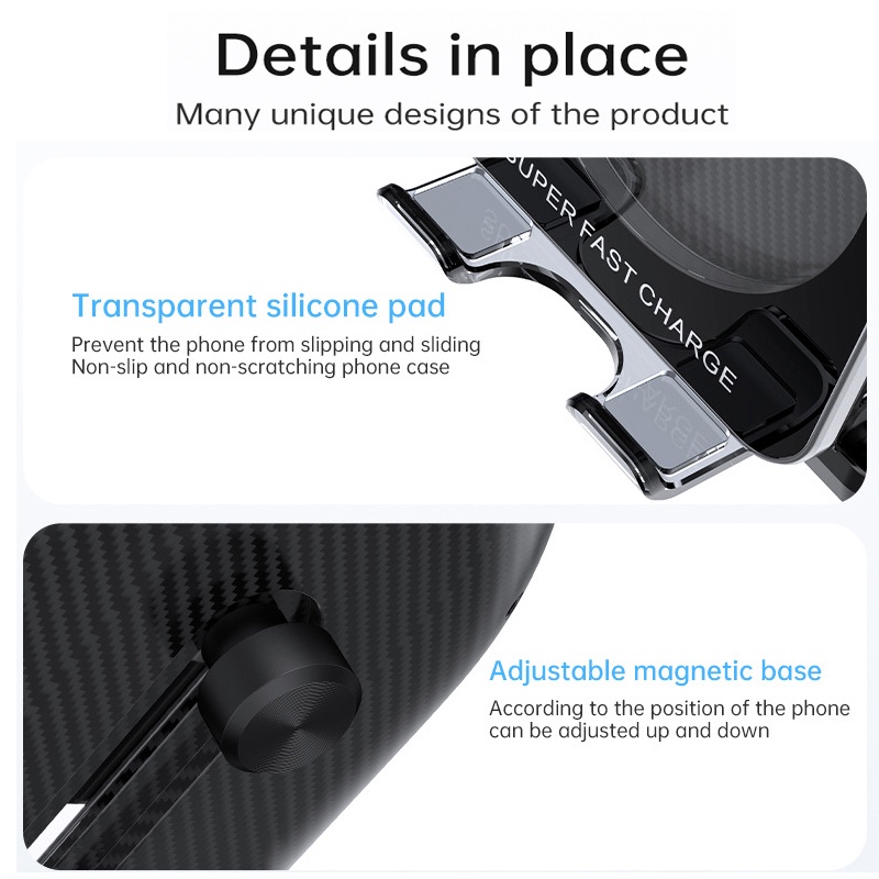 Đế Sạc Nhanh Không Dây 15w Cho iphone 13 12 11 pro max samsung s21 s20 Giá Đỡ